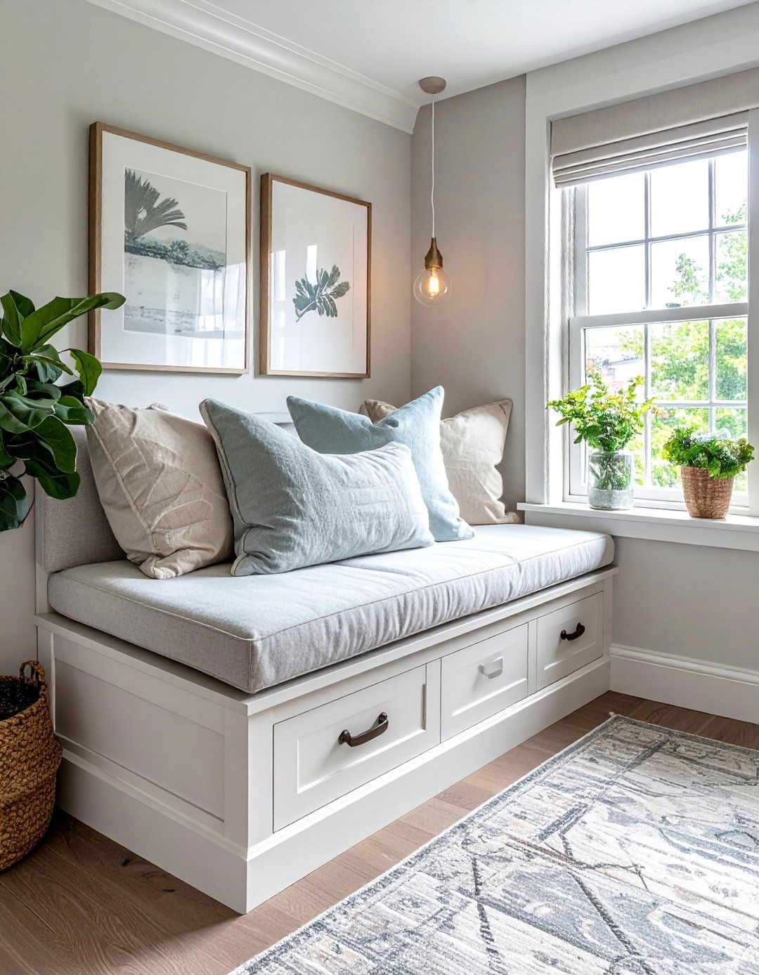 A Window Seat with Built In Storage - 40 Small Bedroom Ideas for Cozy and Functional Spaces
