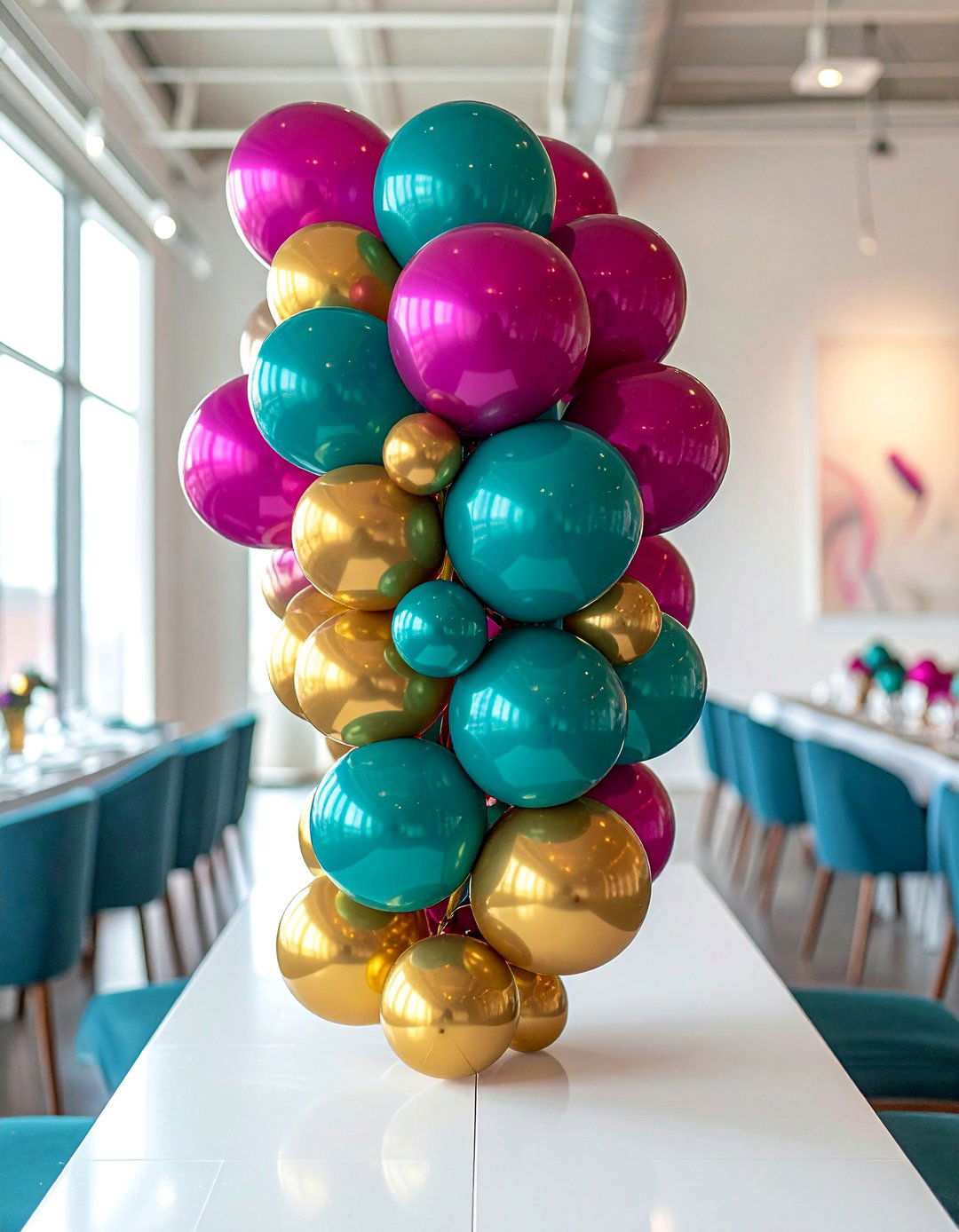 Abstract Balloon Sculpture Centerpiece - 25 Balloon Centerpiece Ideas for Any Celebration