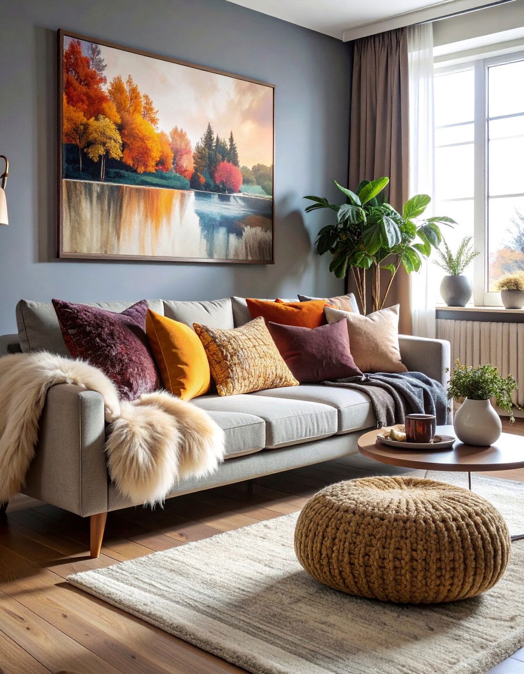 Abundant Throw Pillows - 40 Cozy Living Room Ideas to Transform Your Space