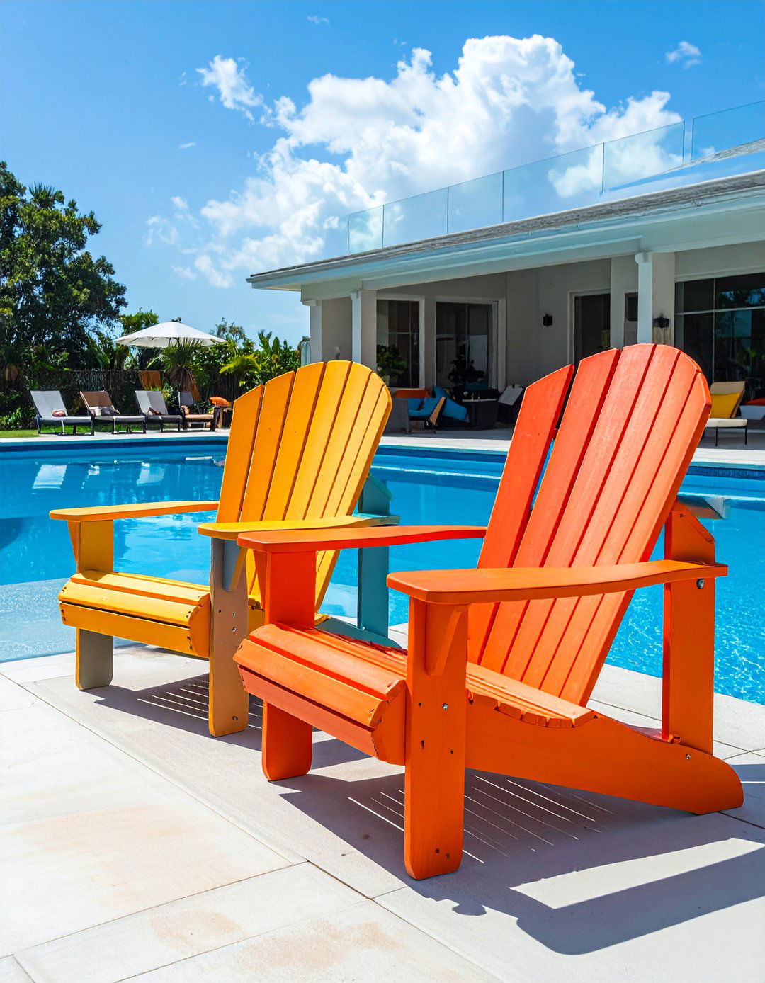 Adirondack Chairs for Classic Comfort - 20 Pool Furniture Ideas for a Relaxing Outdoor Space