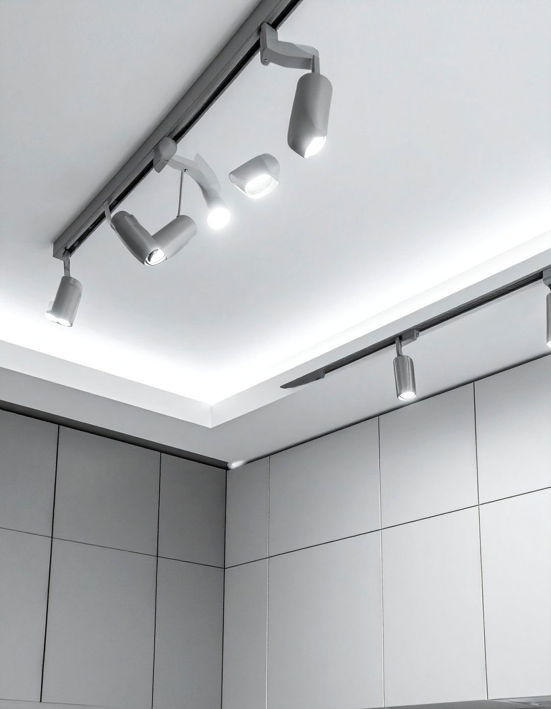 Adjustable Spotlight Track Configuration - 20 Kitchen Track Lighting Ideas for Modern Homes