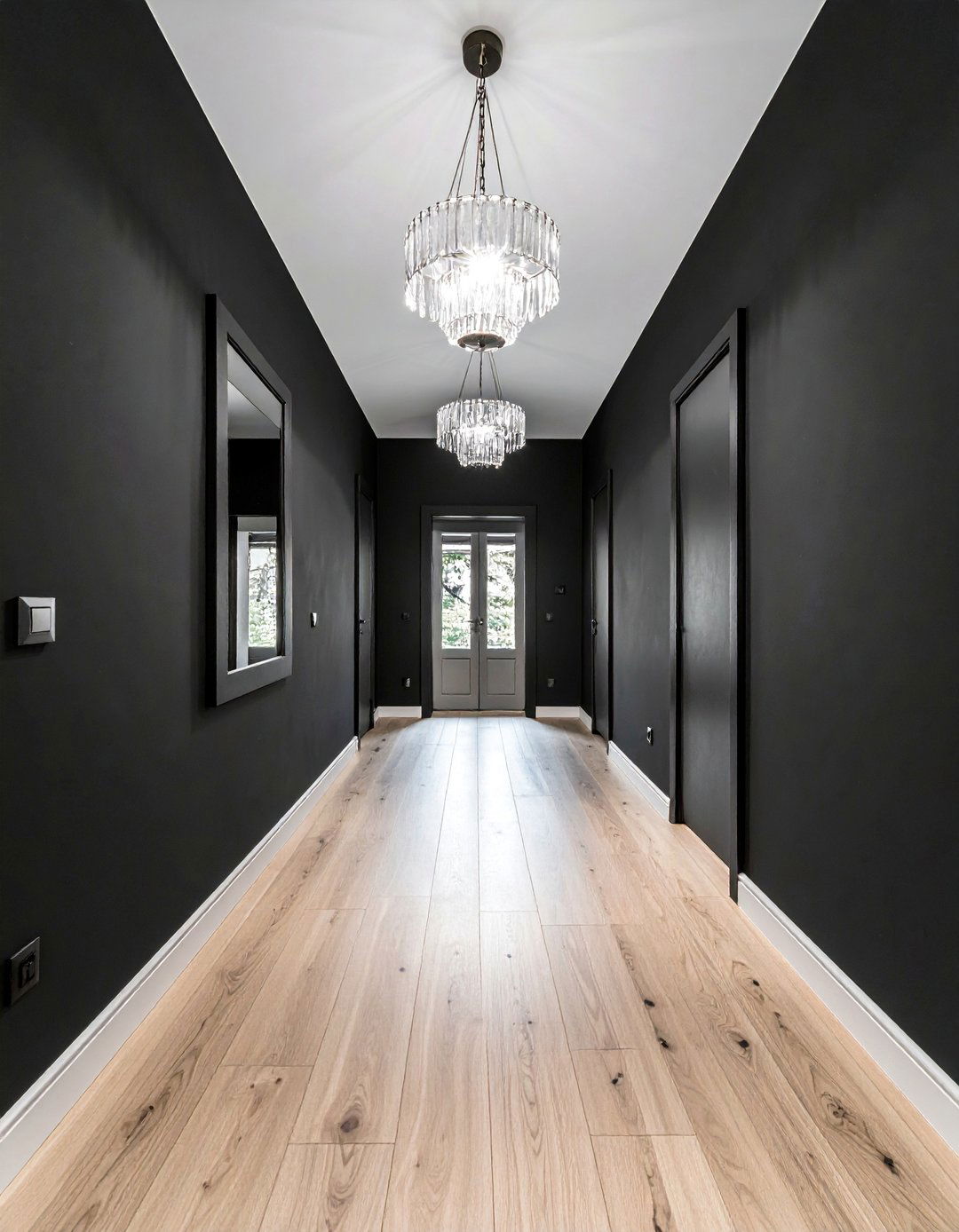 All Black Walls for Maximum Drama - 15 Black Hallway Ideas to Make a Bold Statement