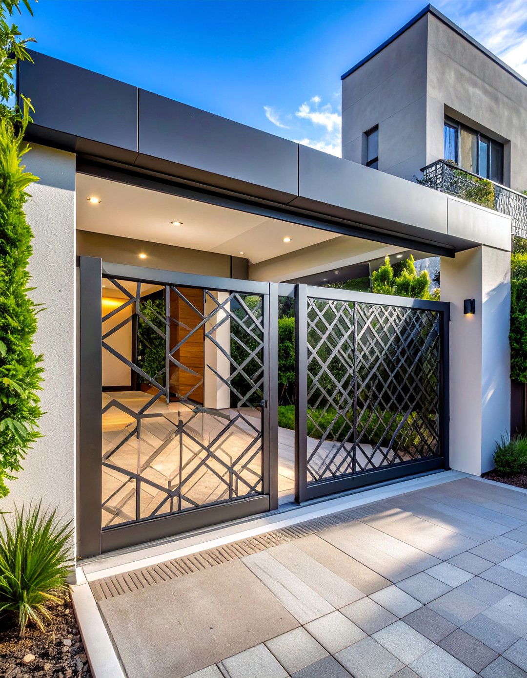 Aluminum Track Based Sliding Gates - 30 Sliding Gate Design Ideas for Modern Homes