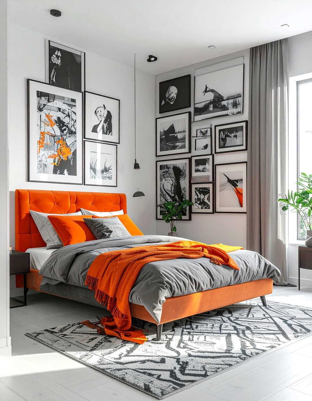 An Artistic Bedroom Corner Gallery Wall - 15 Bedroom Corner Ideas to Enhance Small Spaces
