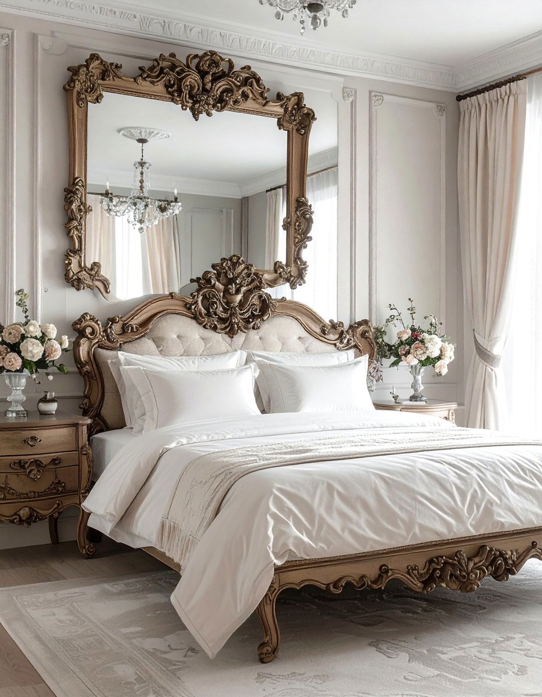 Antique Ornate Frame Mirrors - 15 Stunning Bedroom Mirror Ideas for a Cozy Space
