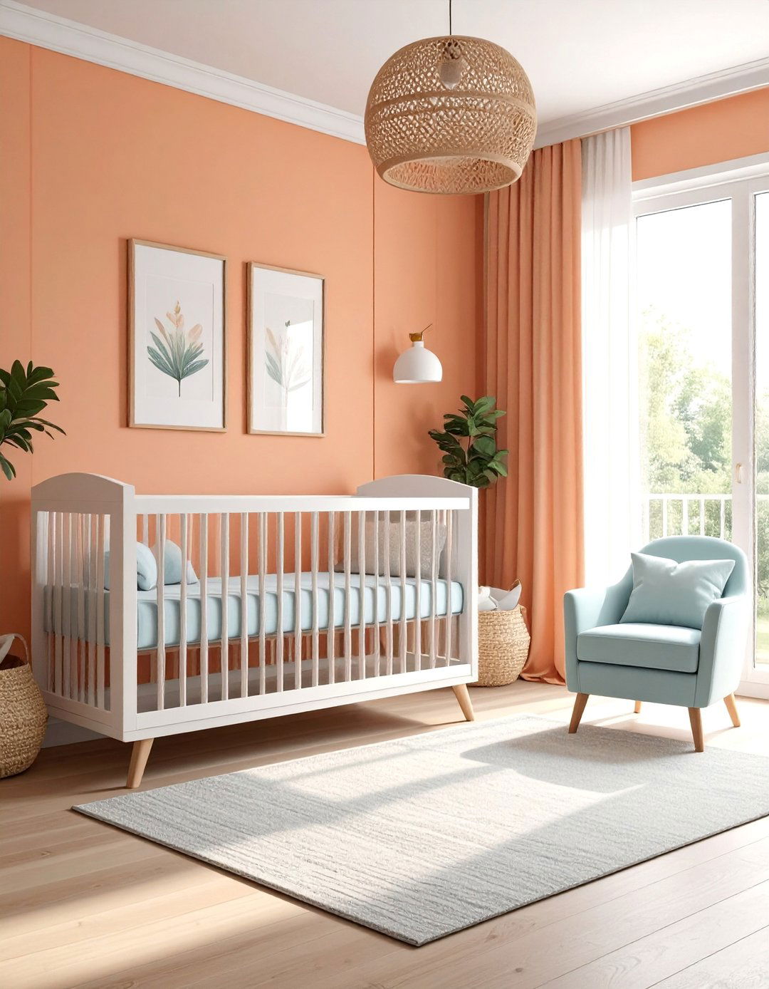 Apricot and Soft Blue Palette - 40 Warm Color Palettes for Every Room in the House