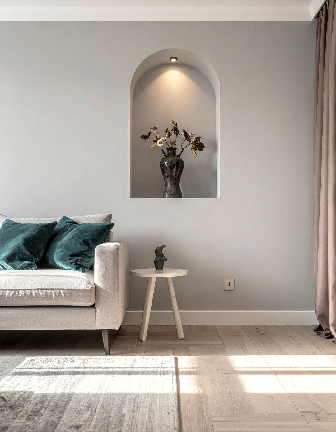 Arched Wall Niche - 40 French Country Living Room Ideas for a Cozy Space
