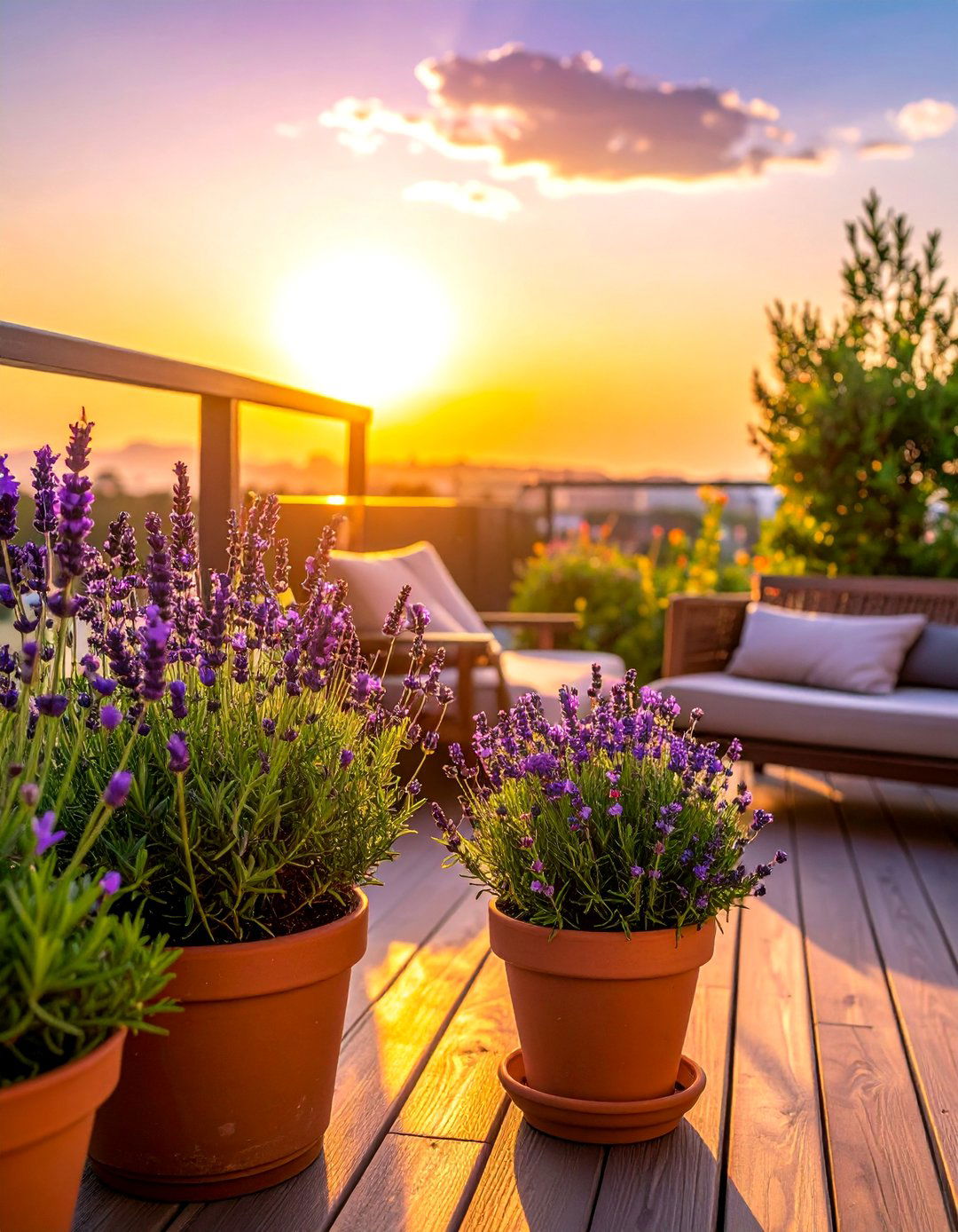 Aromatic Plant Balcony Garden Theme - 40 Creative Balcony Garden Ideas for Small Spaces