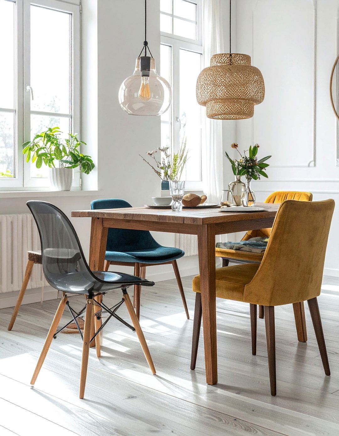 Arranging Eclectic Dining Rooms with Mismatched Chairs - 25 Eclectic Interior Design Ideas for Unique Spaces