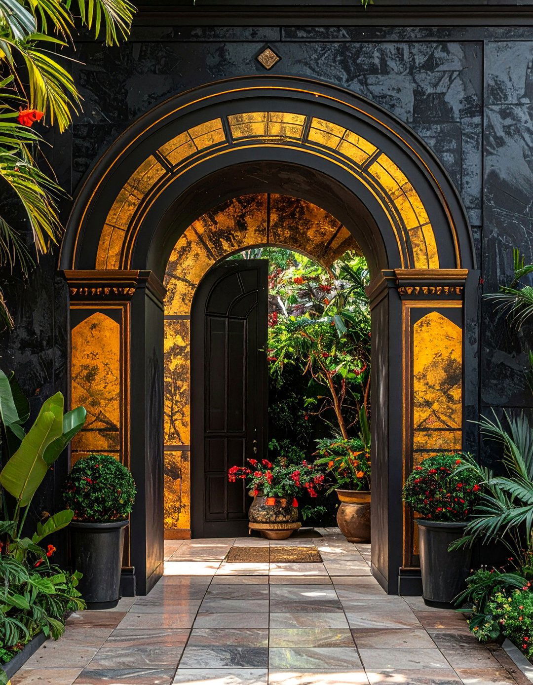 Art Deco Archway Garden Mural - 30 Garden Mural Ideas to Brighten Your Outdoor Space