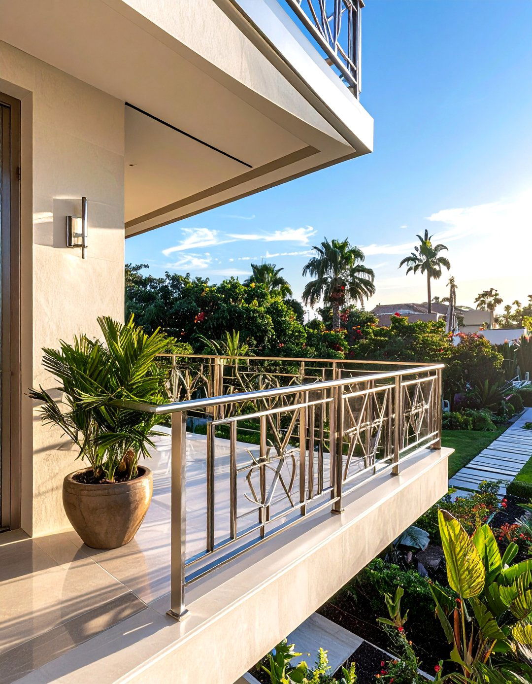 Art Deco House Exterior with Polished Metal Accents - 15 Art Deco House Exterior Ideas for Timeless Elegance
