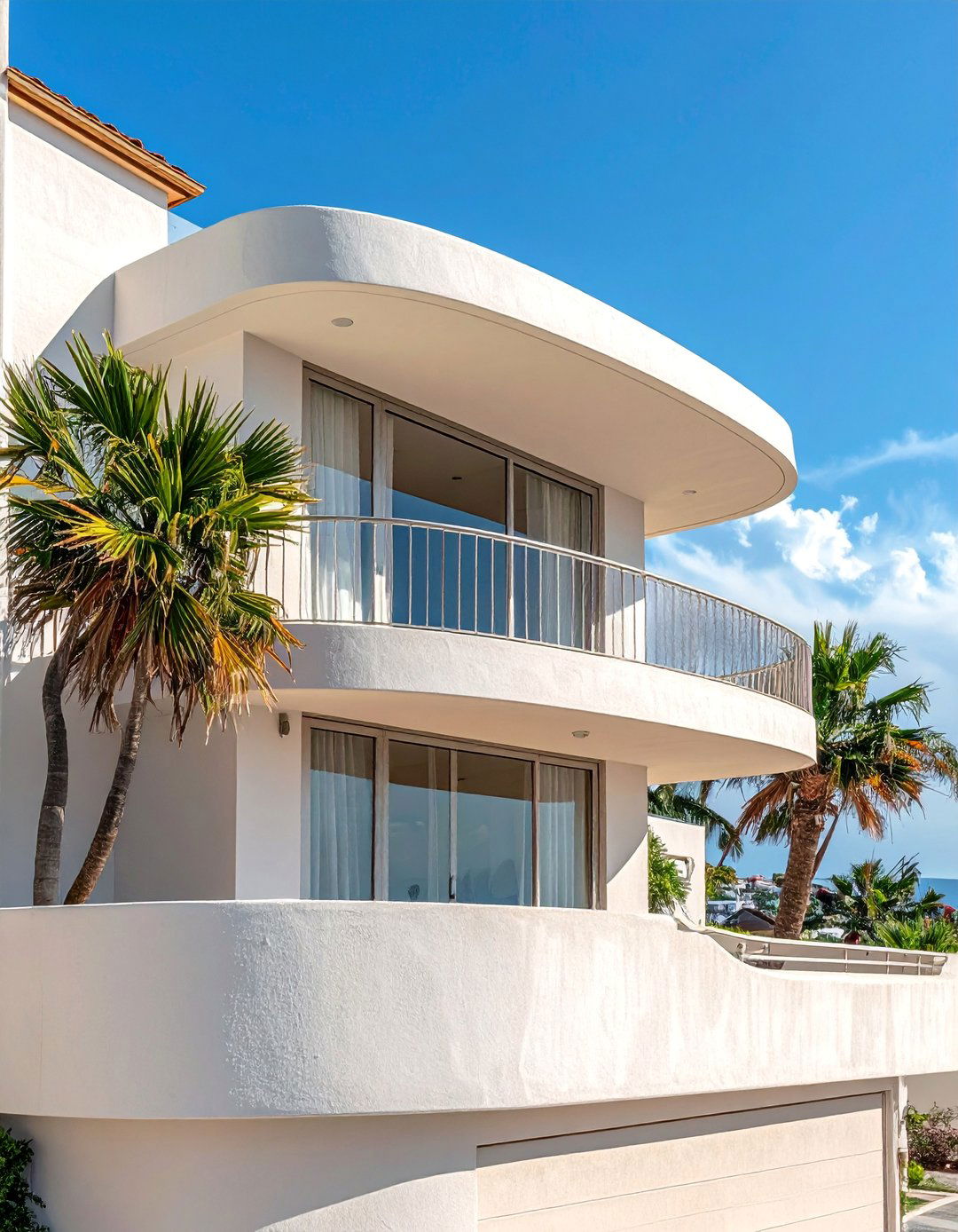 Art Deco House Exterior with Streamline Moderne Curves - 15 Art Deco House Exterior Ideas for Timeless Elegance