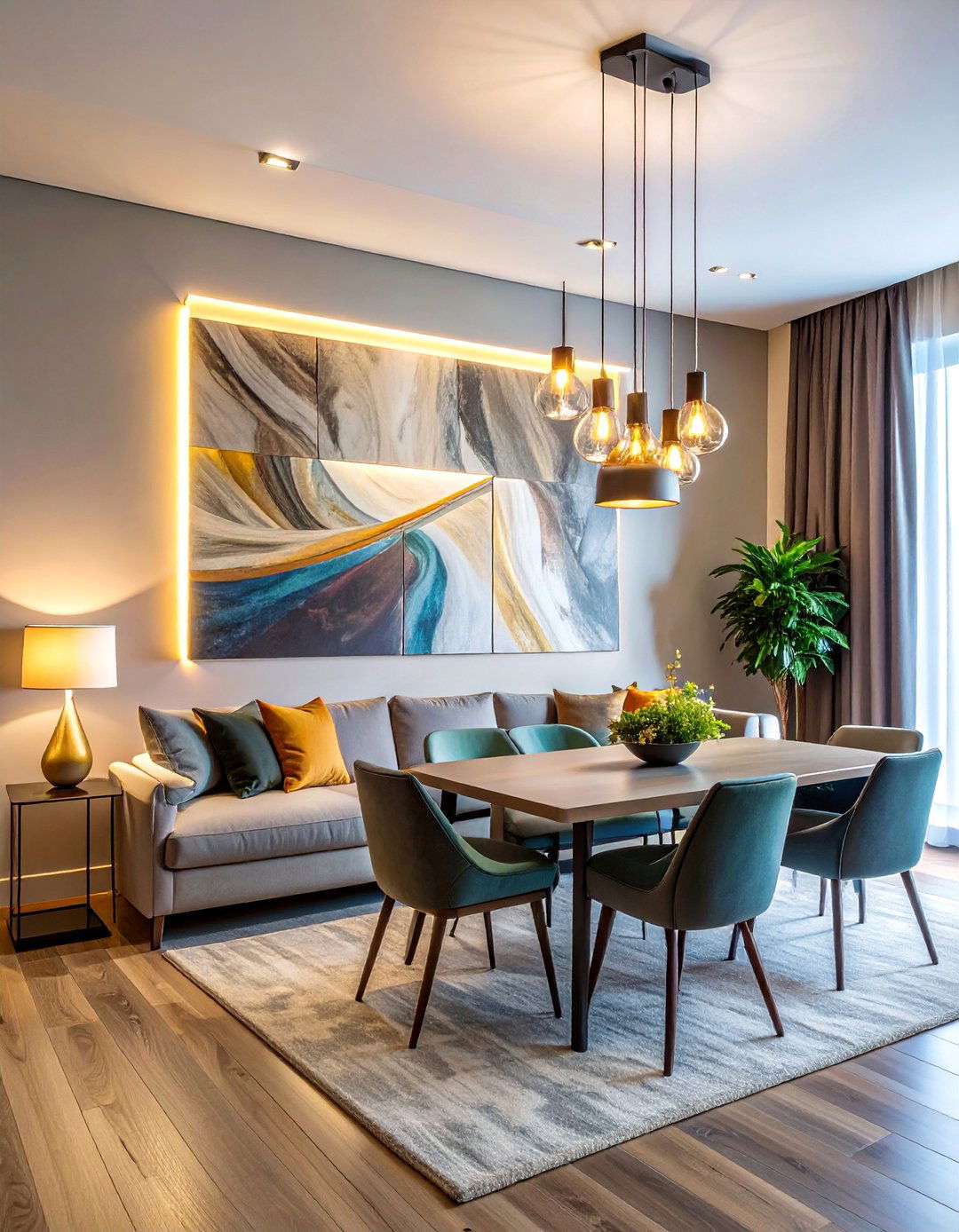 Artistic Lighting Feature Wall - 40 Wall Decor Ideas to Transform Any Room