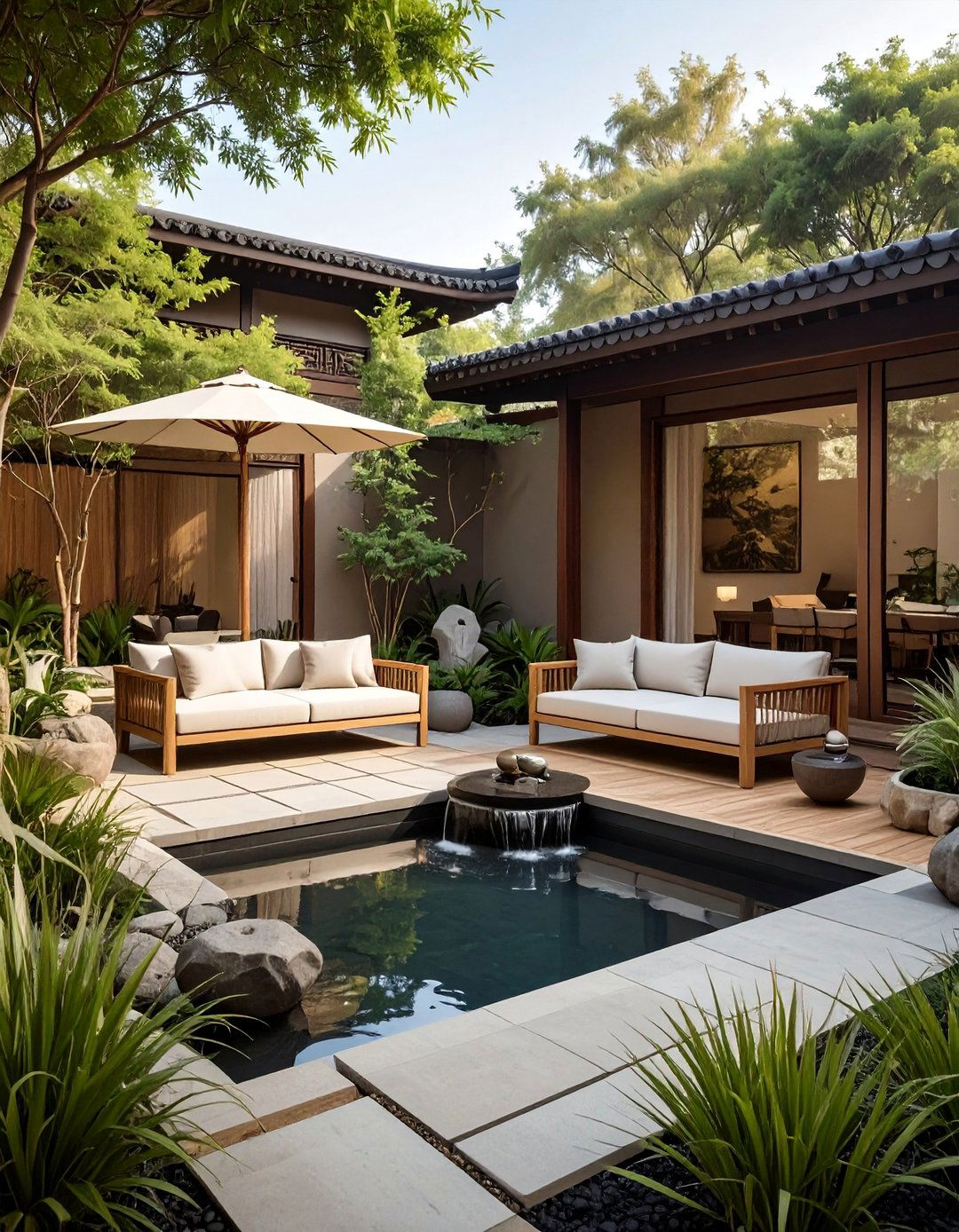 Asian Fusion Patio Style - 40 Patio Decor Ideas to Refresh Your Outdoor Space