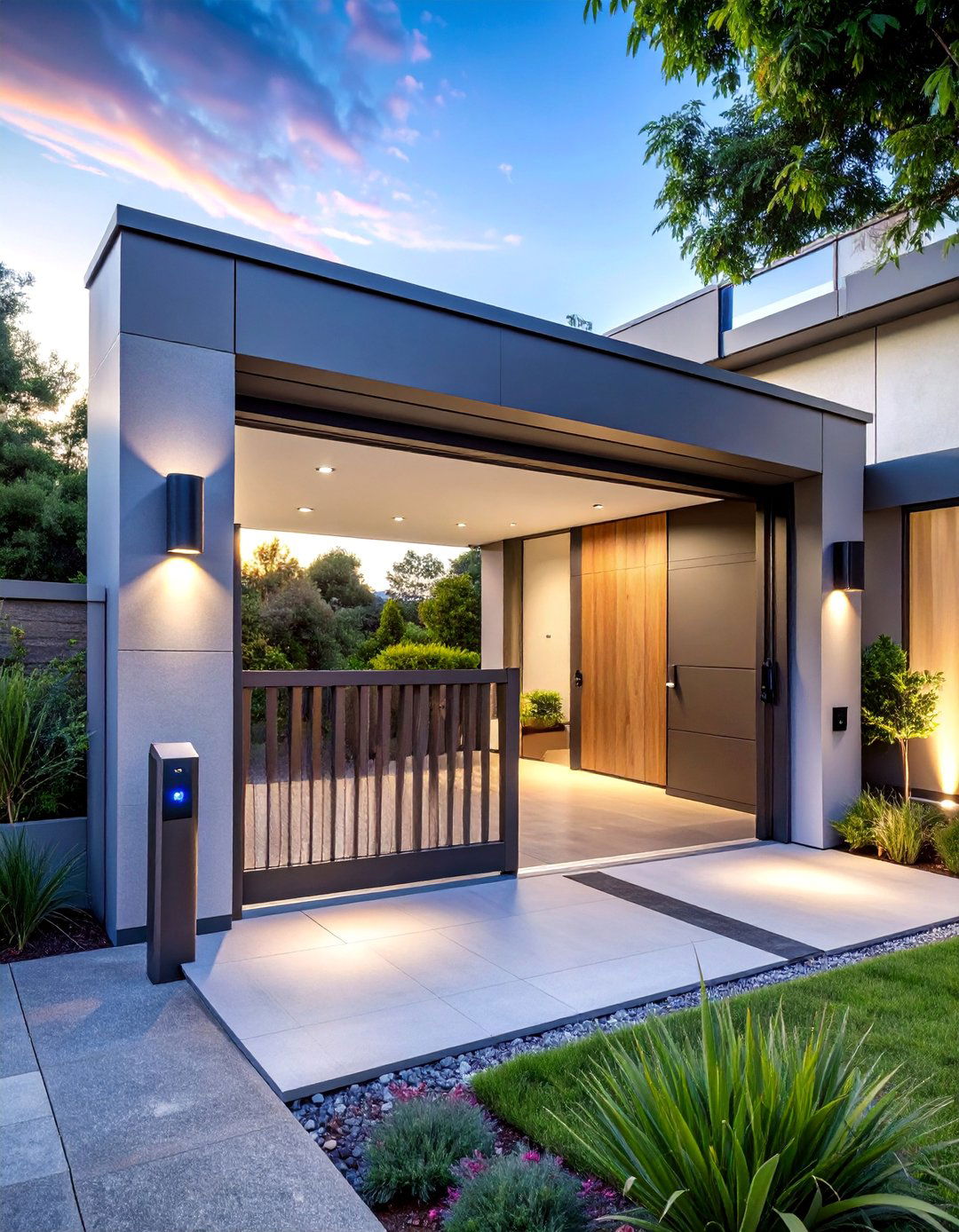 Automated Smart Technology Sliding Gates - 30 Sliding Gate Design Ideas for Modern Homes