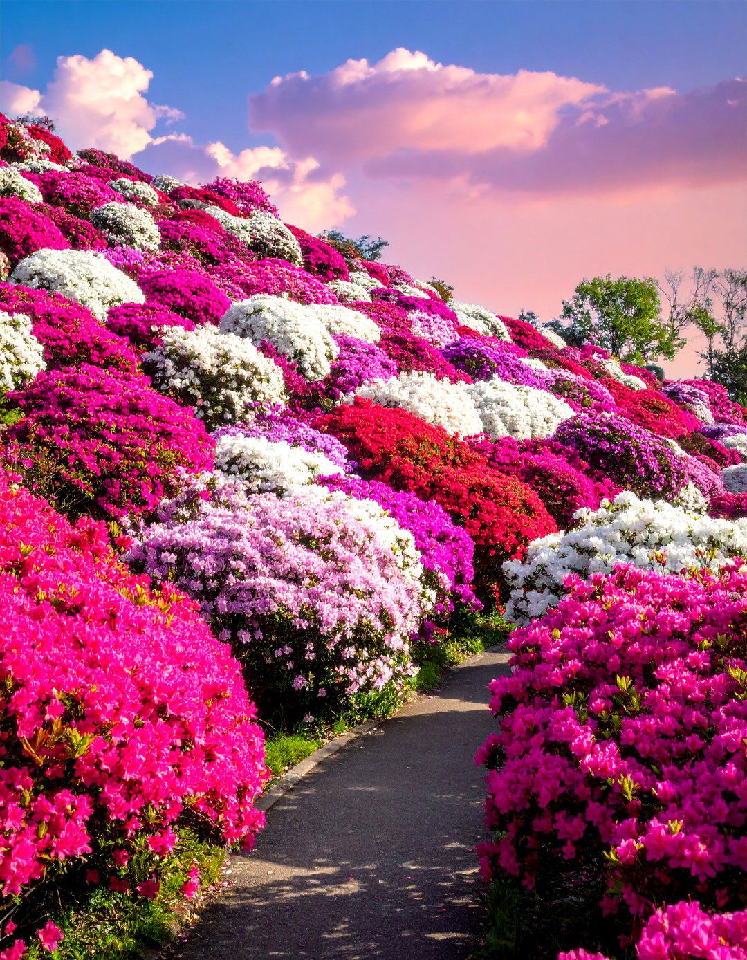 Azalea Hillside Display - 40 Japanese Garden Ideas for a Serene Outdoor Retreat