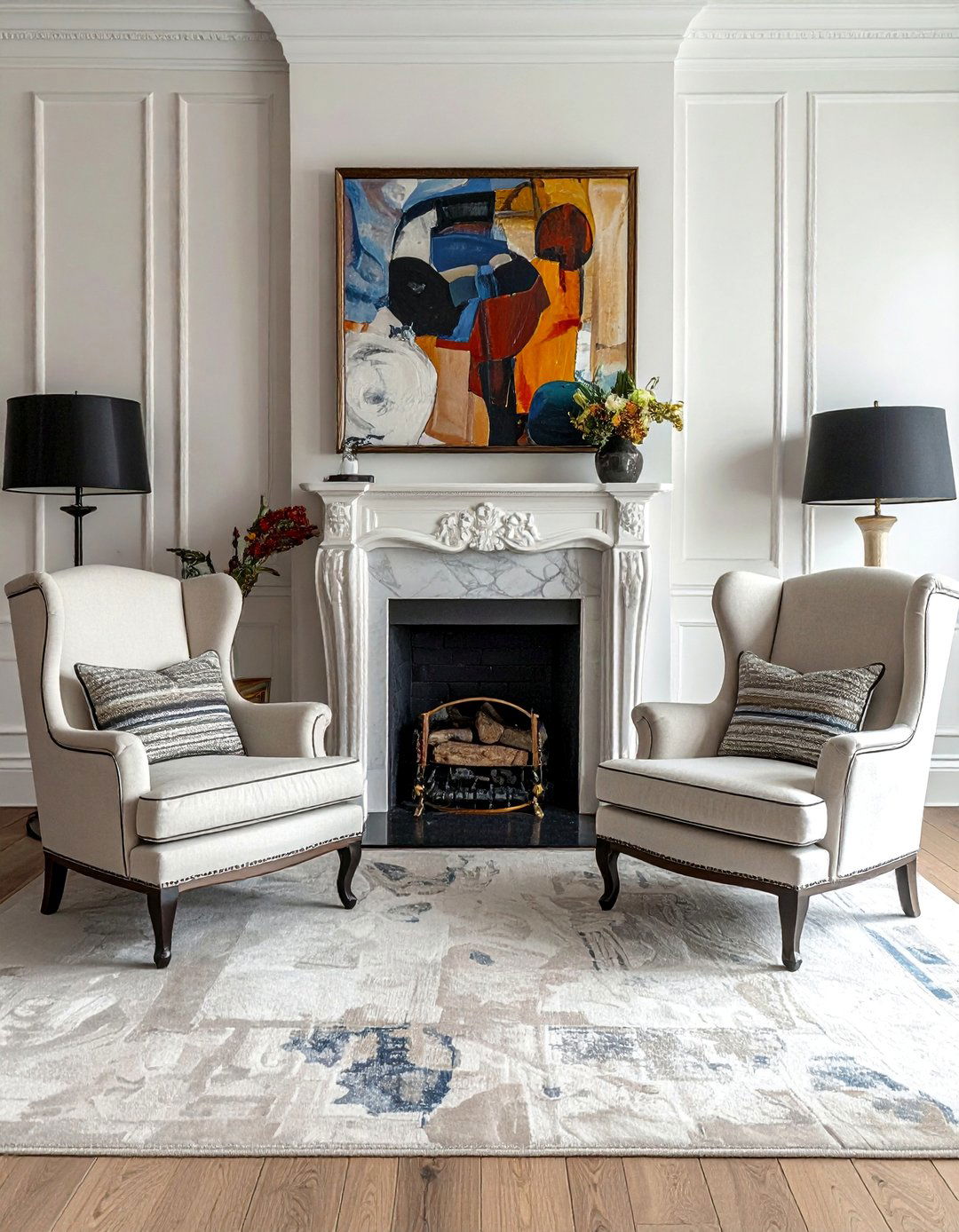 Balancing Asymmetrical Decor with a Symmetrical Layout - 25 Eclectic Interior Design Ideas for Unique Spaces