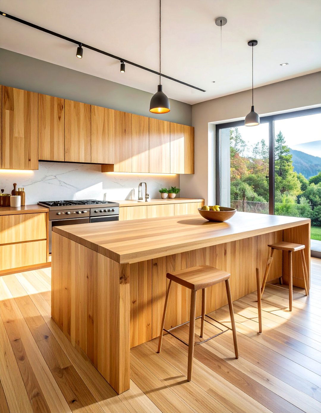 Bamboo Butcher Block Appeal - 40 Kitchen Countertop Ideas for Modern Homes