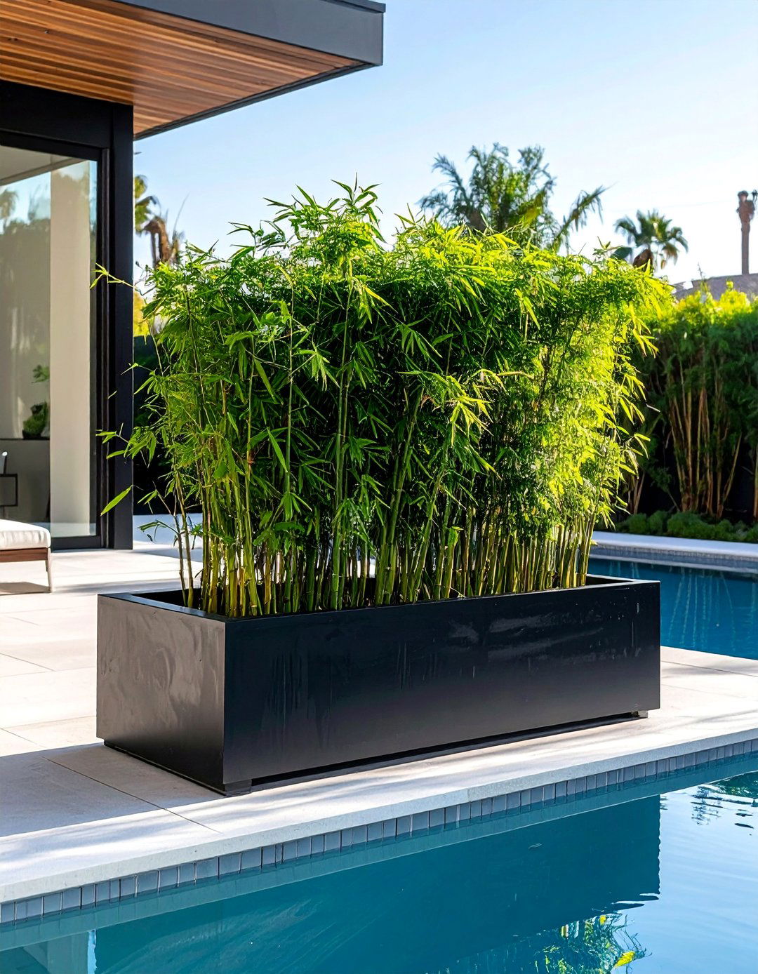 Bamboo Grove Pool Planters - 30 Pool Planter Ideas for a Lush Backyard Oasis