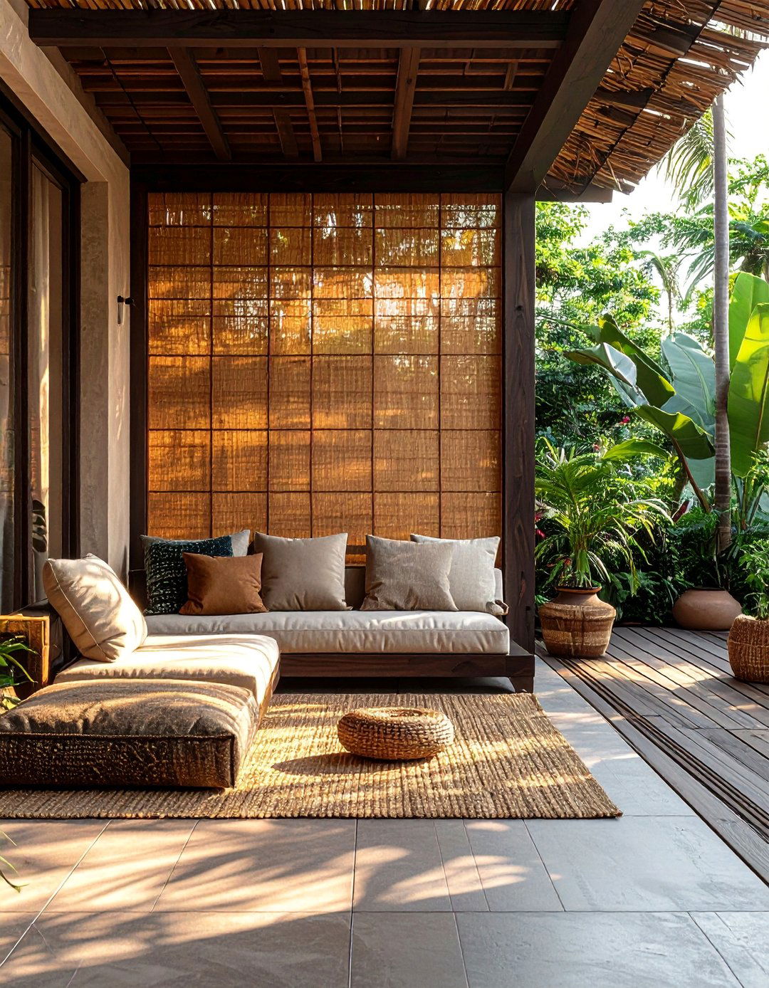 Bamboo Screen Deck With Privacy Wall - 20 Deck With Privacy Wall Ideas for Secluded Outdoor Living