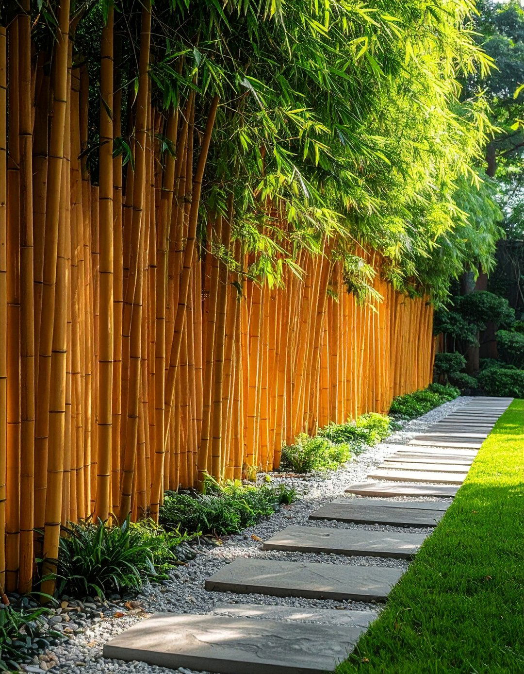 Bamboo Screen Privacy Wall - 25 Zen Garden Ideas for a Peaceful Backyard Retreat
