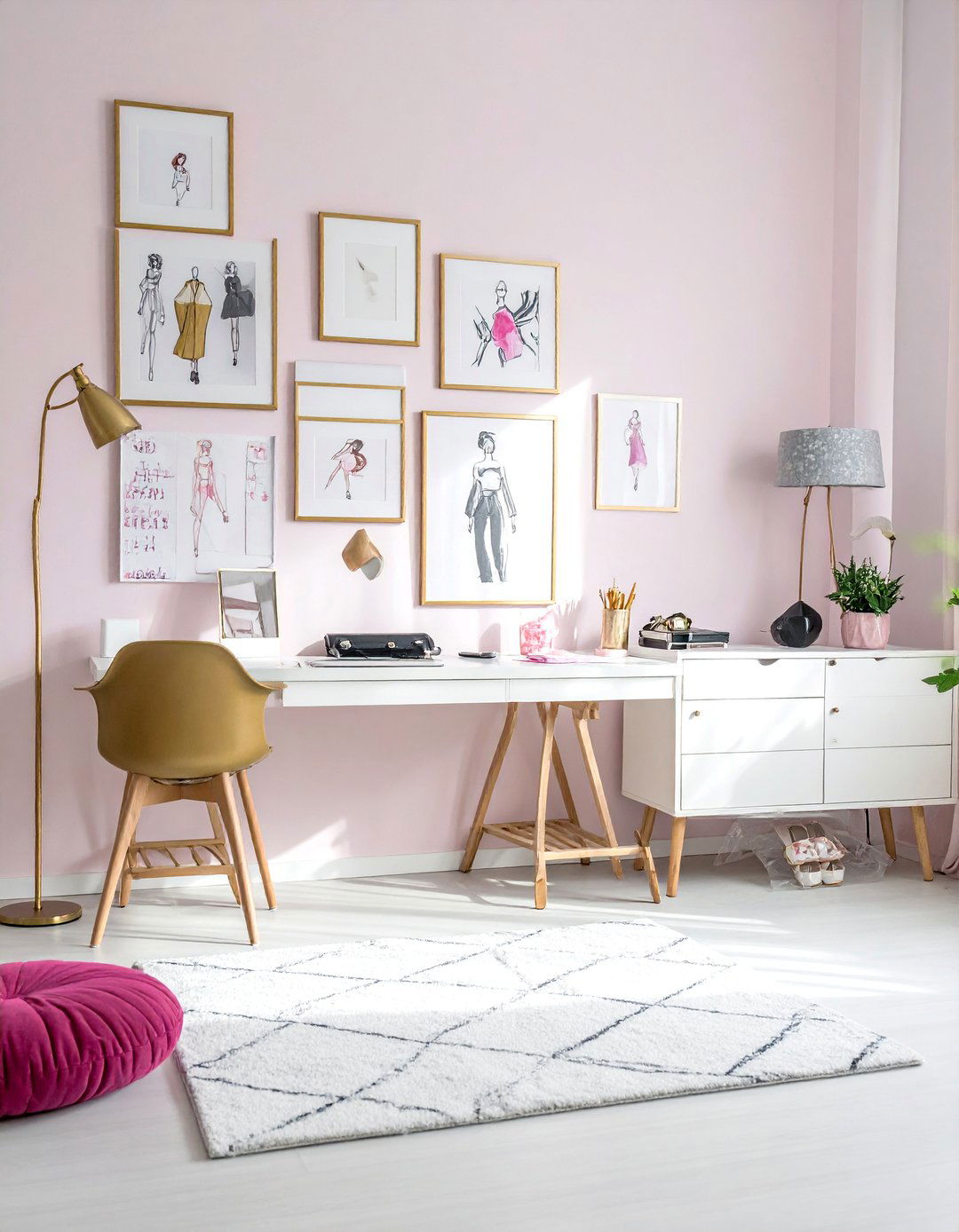 Barbie Fashion Illustration Gallery Wall - 25 Barbie Room Ideas for a Dreamy and Fun Space