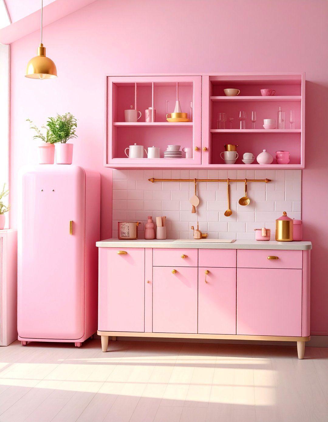 Barbie Pink Kitchenette or Mini Bar - 25 Barbie Room Ideas for a Dreamy and Fun Space