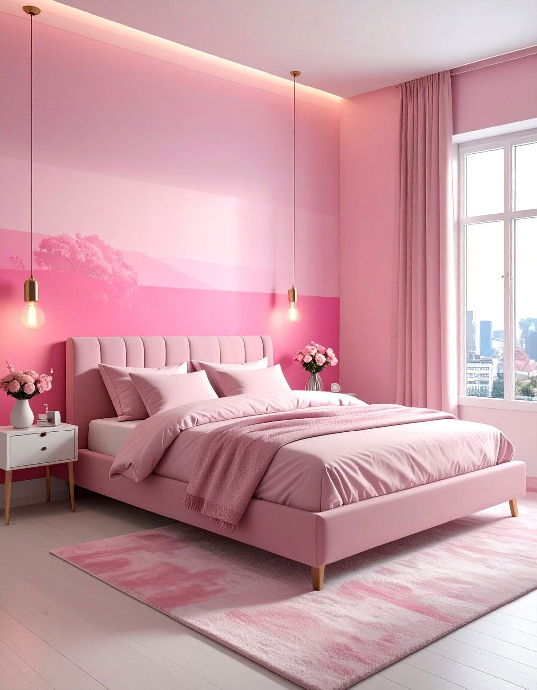 Barbie Pink Ombre Wall Effect