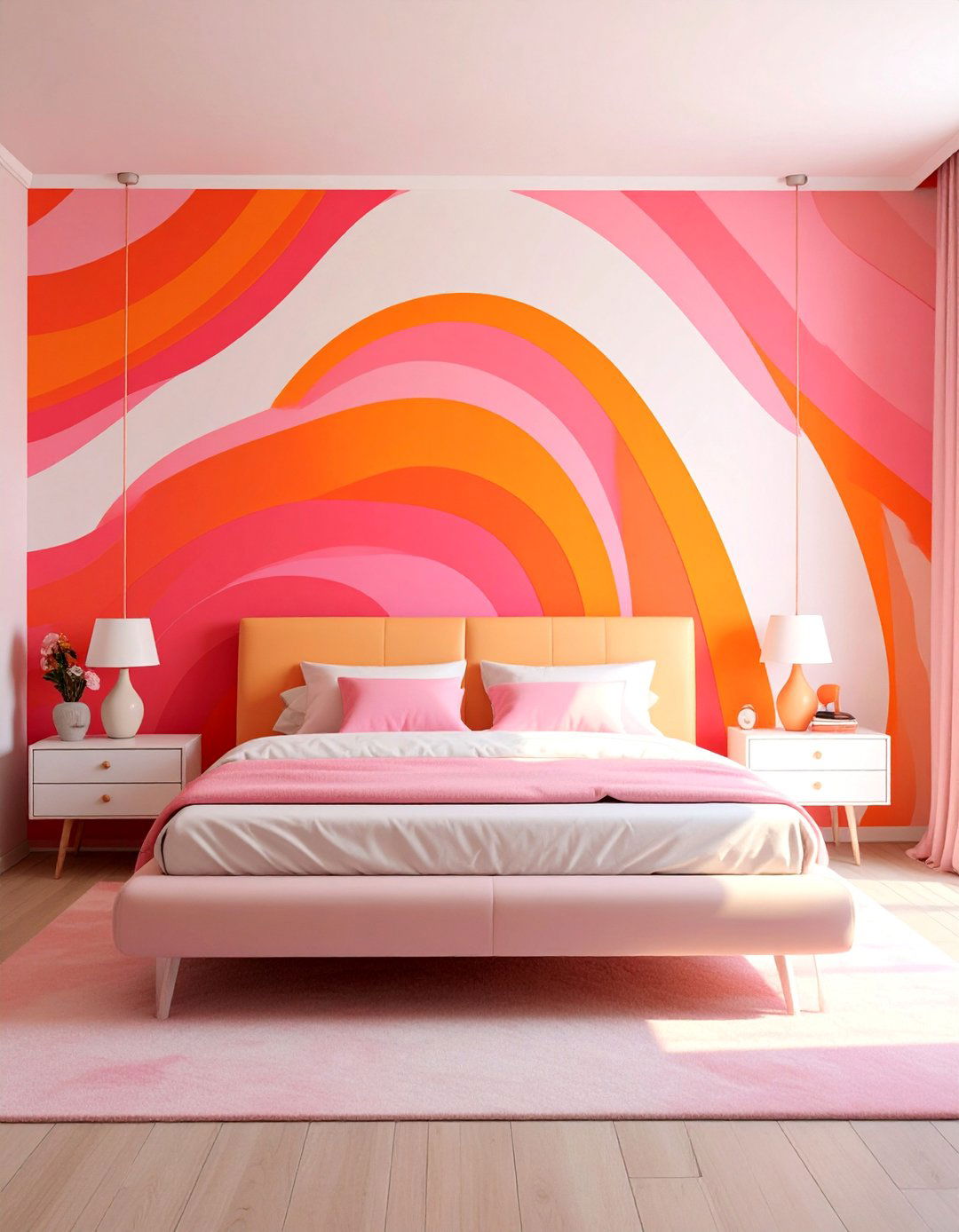 Barbie Retro 70s Wall Swirls - 25 Barbie Room Ideas for a Dreamy and Fun Space