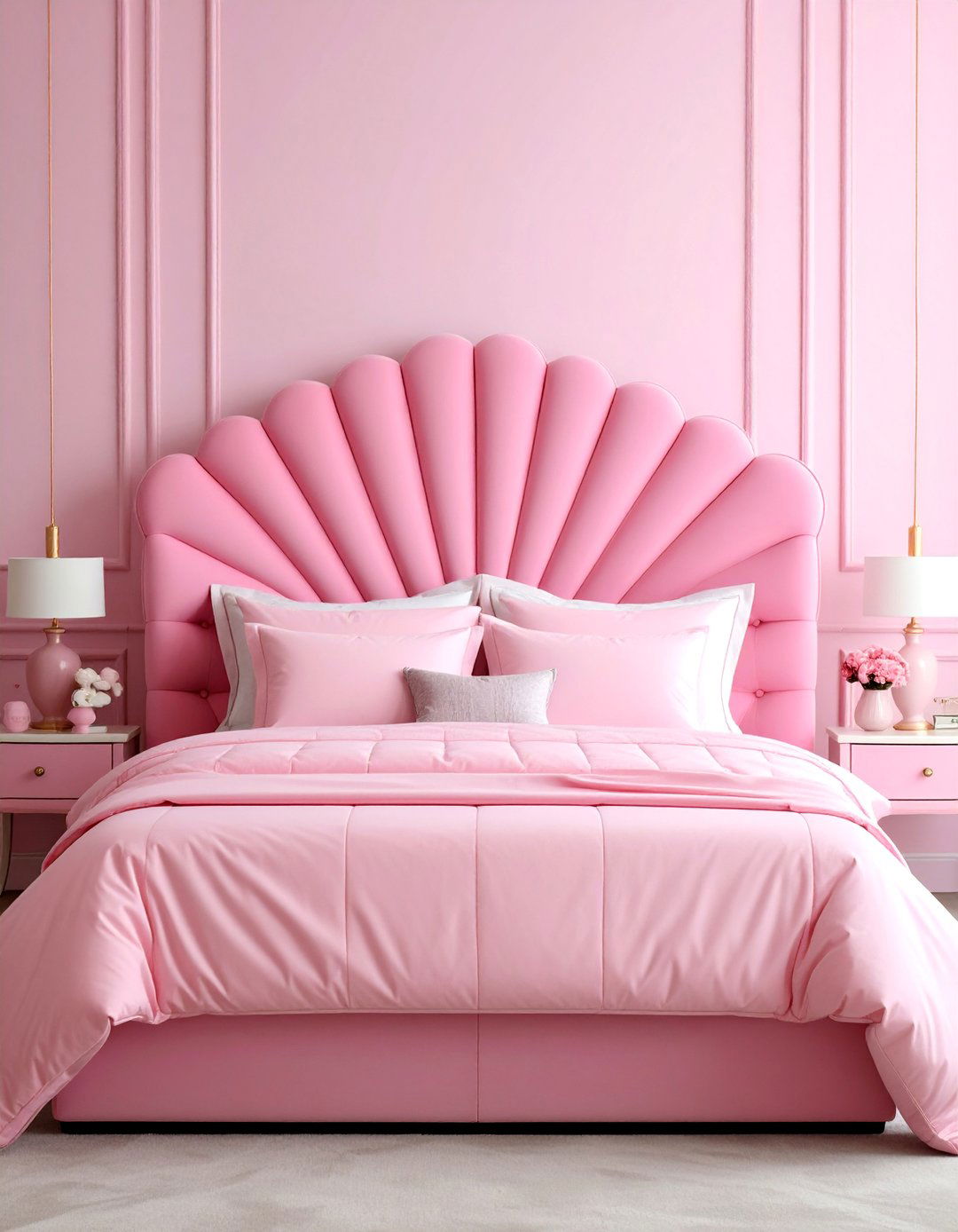 Barbie Scalloped Headboard and Decor - 25 Barbie Room Ideas for a Dreamy and Fun Space