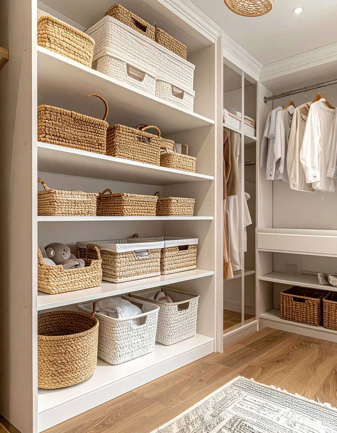 Basket Storage Solutions - 25 Nursery Closet Ideas for Organized and Stylish Storage