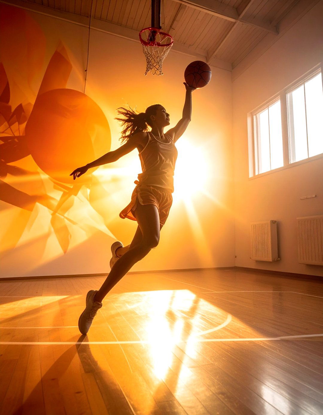 Basketball Player Silhouette Art - 25 Basketball Room Decor Ideas for Sports Enthusiasts