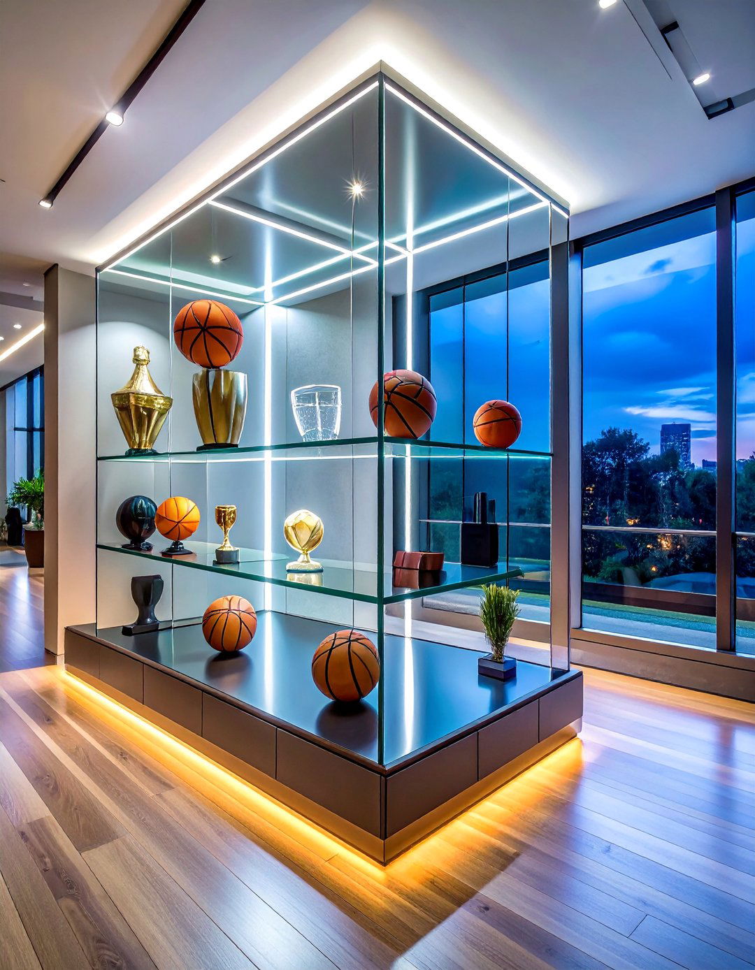 Basketball Trophy Display Shelf - 25 Basketball Room Decor Ideas for Sports Enthusiasts