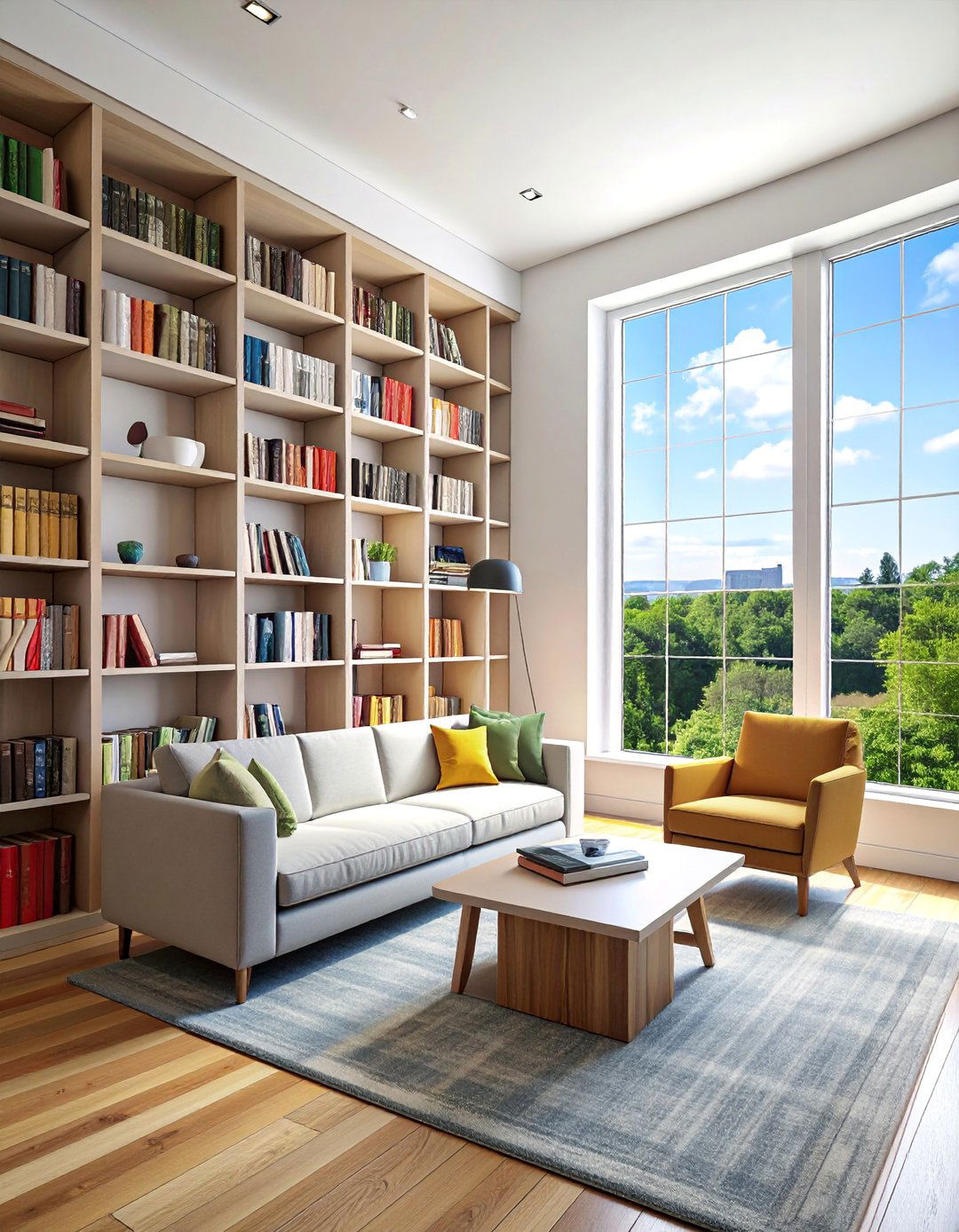 Bay Window Bookshelf Integration - 40 Bay Window Ideas to Brighten Your Home