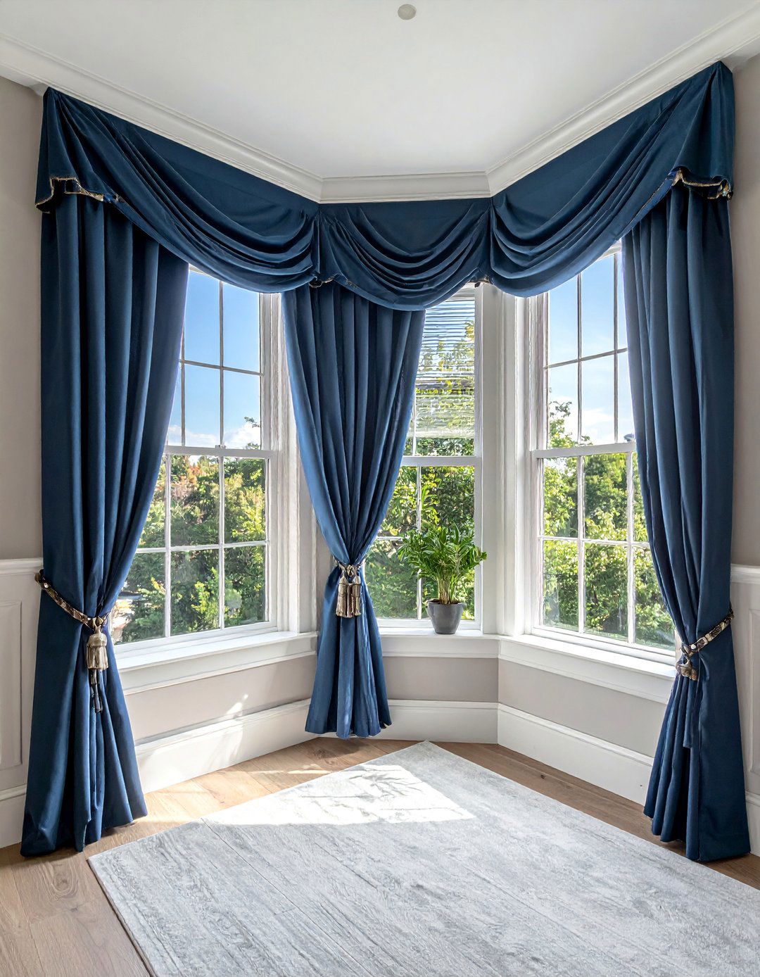 Bay Window Curtain and Drape Ideas - 40 Bay Window Ideas to Brighten Your Home