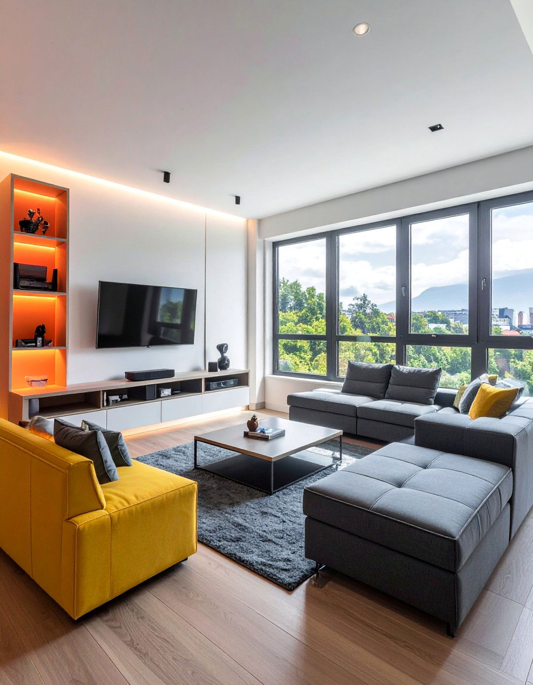 Bay Window Gaming and Entertainment Area - 40 Bay Window Ideas to Brighten Your Home