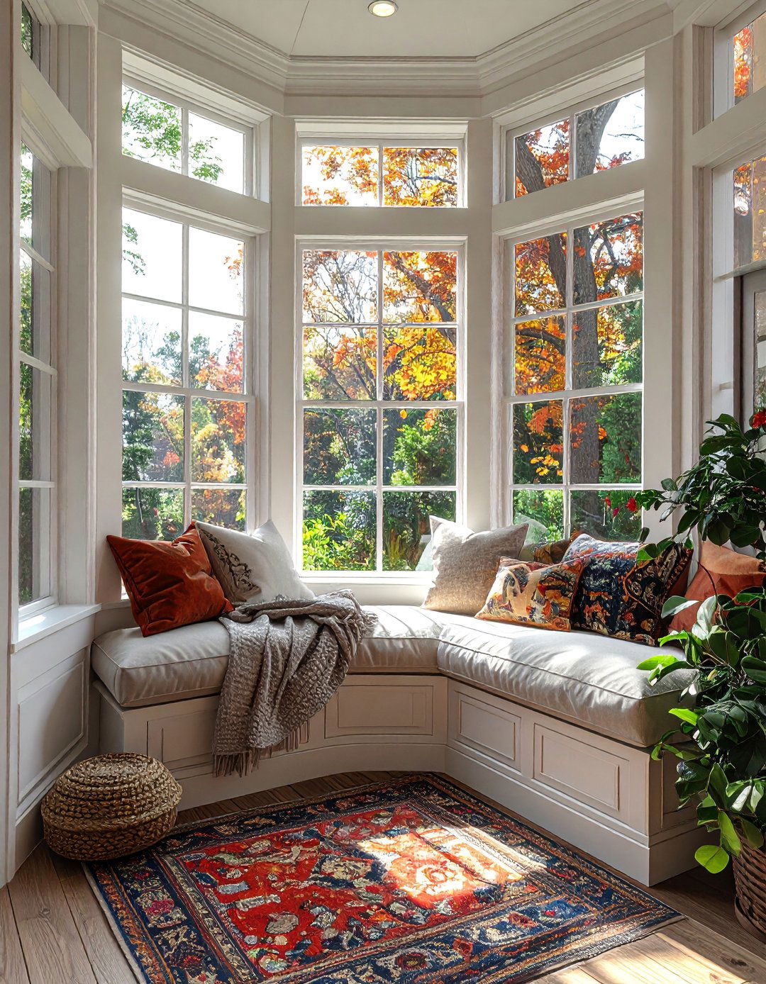 Bay Window Reading Nook - 30 Stylish Sunroom Window Ideas for Natural Light