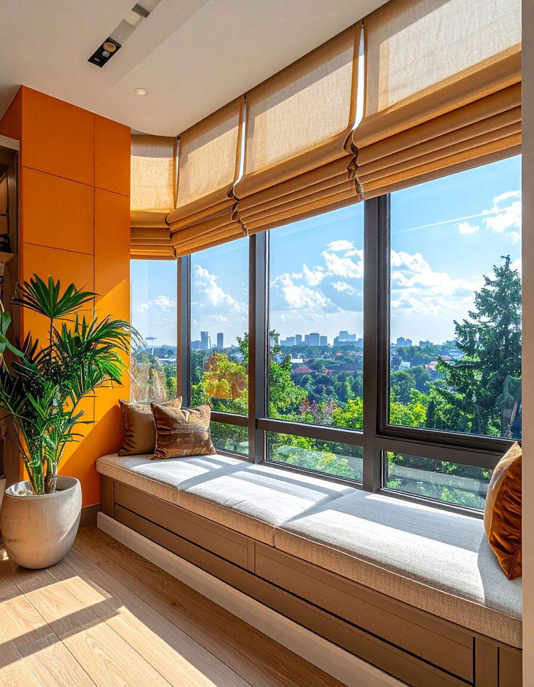 Bay Window Roman Shade Treatment - 40 Bay Window Ideas to Brighten Your Home