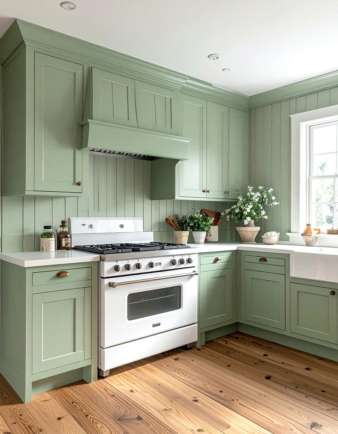 Beadboard Lined Kitchen Stove Alcove - 20 Kitchen Stove Alcove Ideas for a Cozy Cooking Nook