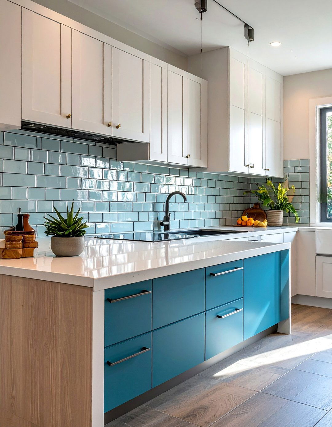 Beveled Mirror Subway Layout - 30 Mirrored Backsplash Kitchen Ideas for a Sleek Look