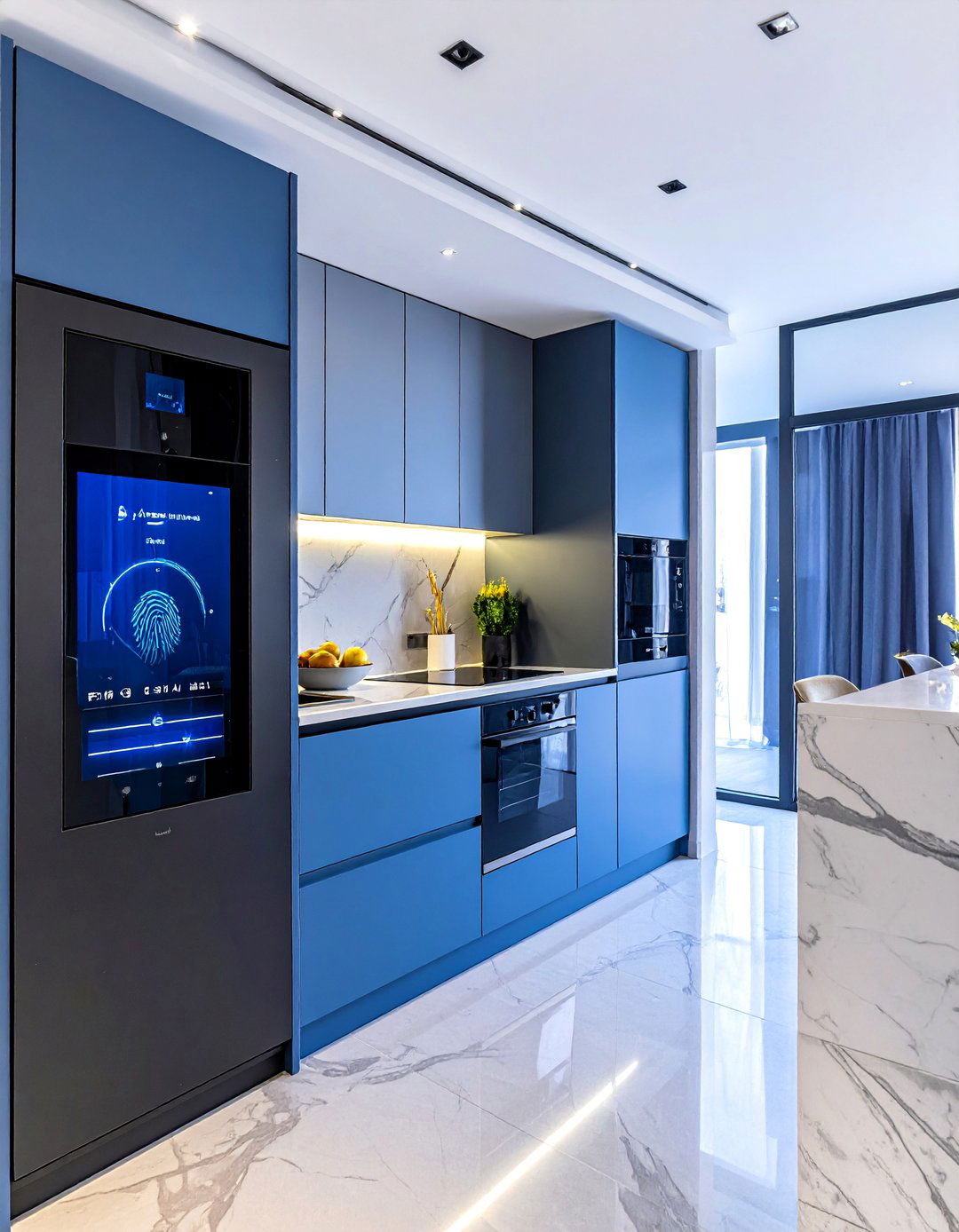 Biometric Access Controls - 40 Modern Kitchen Ideas for a Sleek and Functional Space