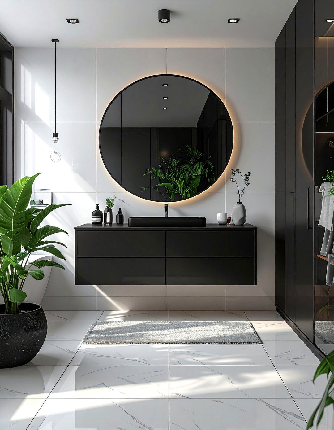 Black Bathroom Cabinets in a Small Bathroom - 25 Bathroom With Black Cabinets Ideas for a Bold Look