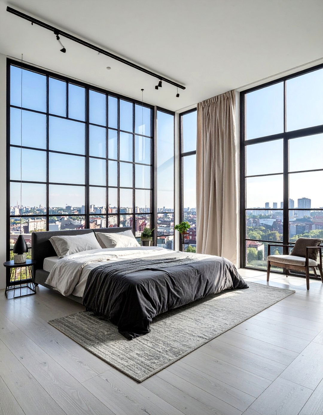 Black Metal Window Frames - 30 Industrial Decor Ideas for a Modern Home