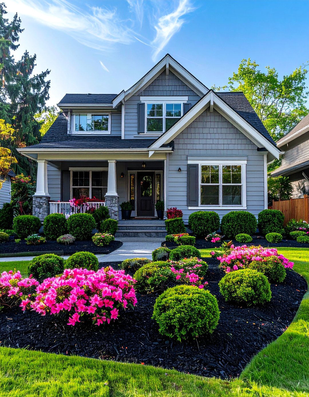 Black Mulch Creating a Foundation Planting Bed - 25 Black Mulch Landscaping Ideas for a Sleek Garden