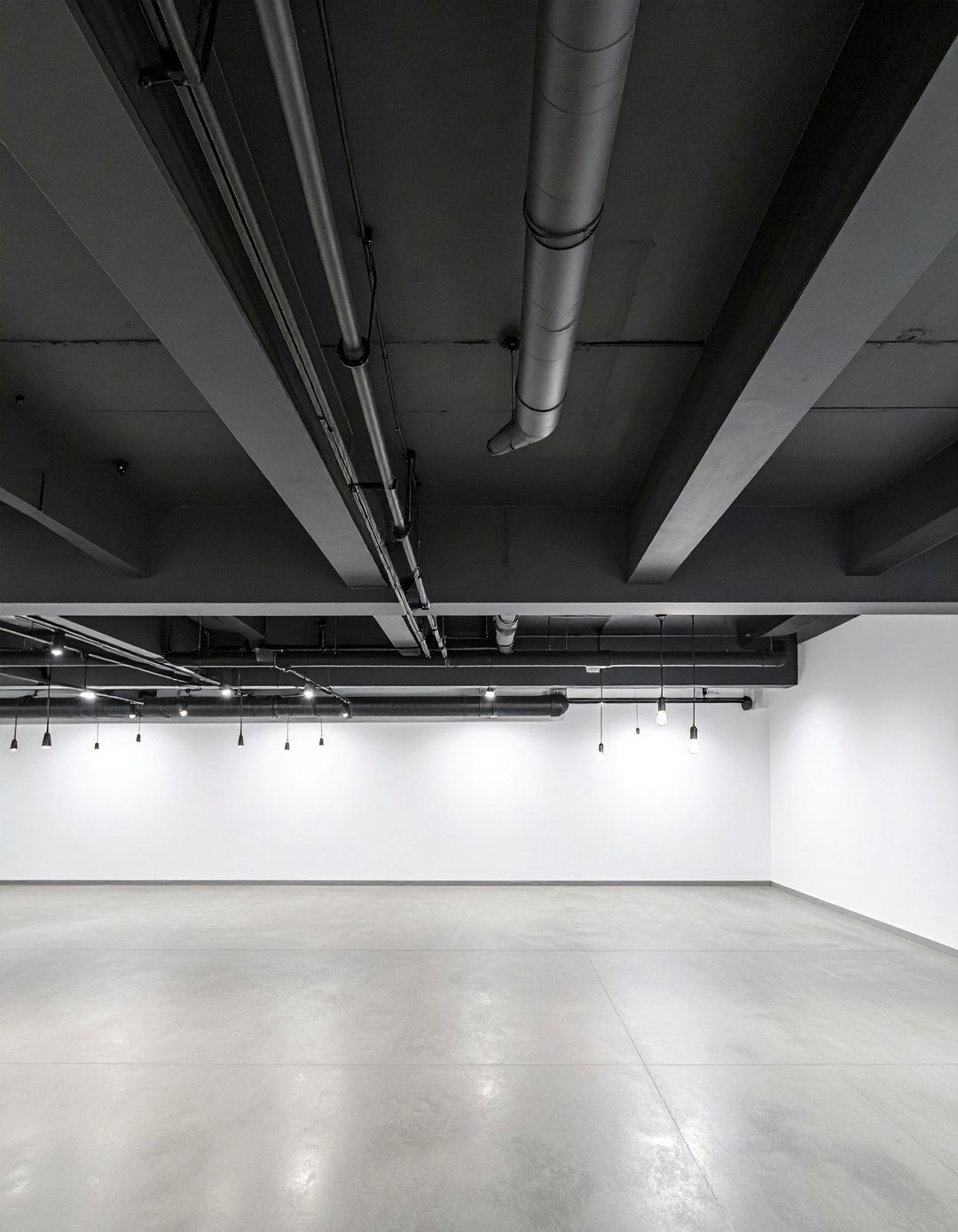 Black Painted Exposed Ceiling - 25 Exposed Basement Ceiling Ideas for Industrial Style