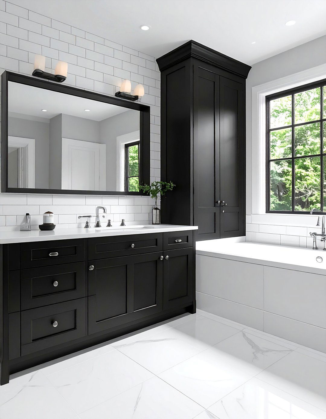 Black Shaker Style Bathroom Cabinets - 25 Bathroom With Black Cabinets Ideas for a Bold Look