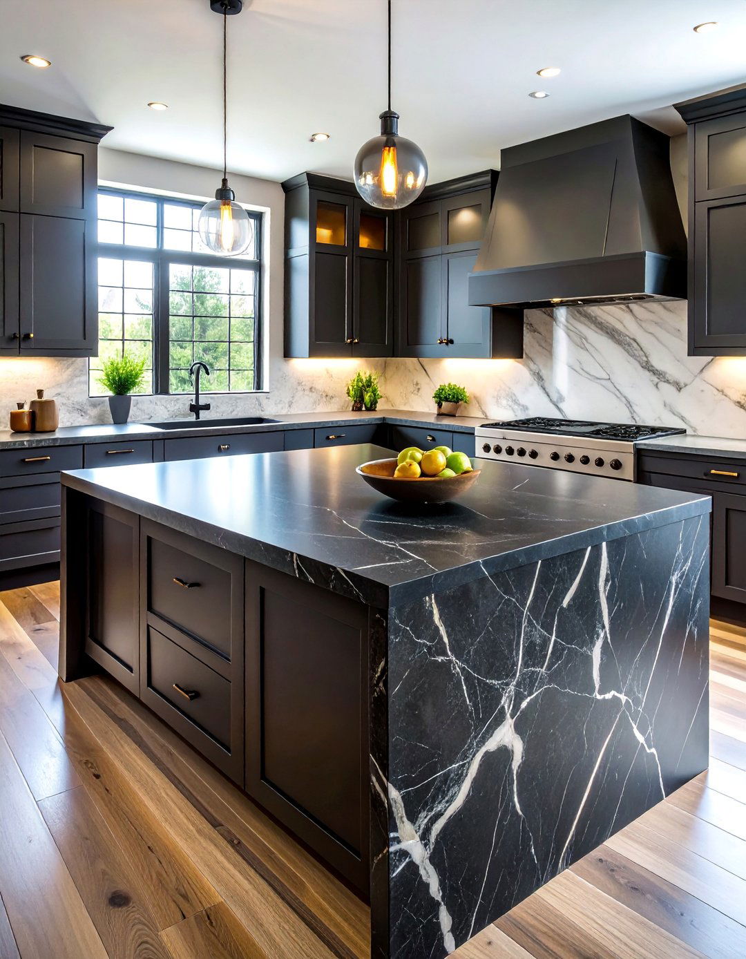 Black Soapstone Drama - 40 Kitchen Countertop Ideas for Modern Homes