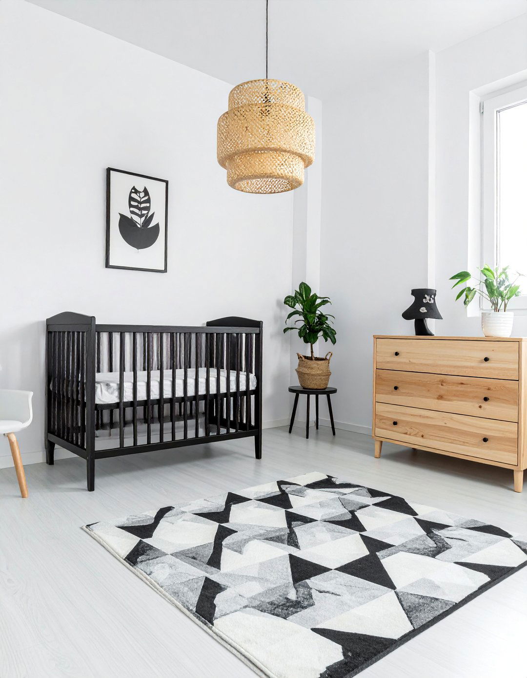 Black and White Nursery with Scandinavian Design Elements - 25 Black and White Nursery Ideas for Timeless Style