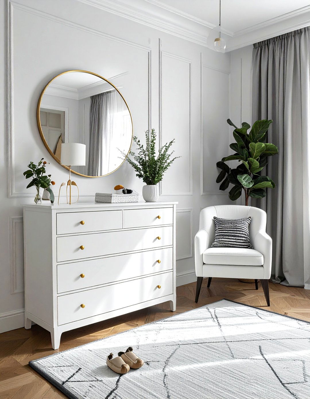 Black and White Nursery with Subtle Metallic Accents - 25 Black and White Nursery Ideas for Timeless Style