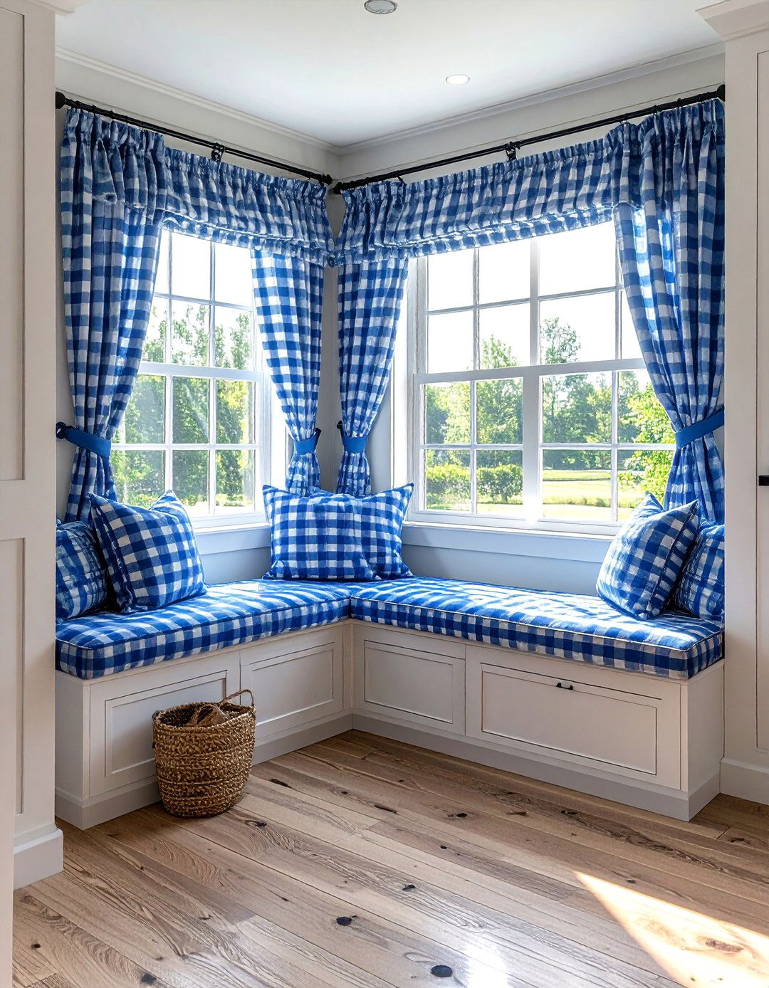 Blue and White Gingham Accents - 30 Blue and White Decor Ideas for a Fresh Look